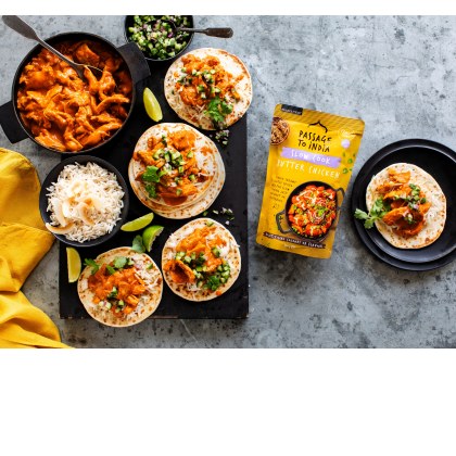 Passage to India Slow Cook Butter Chicken Tacos