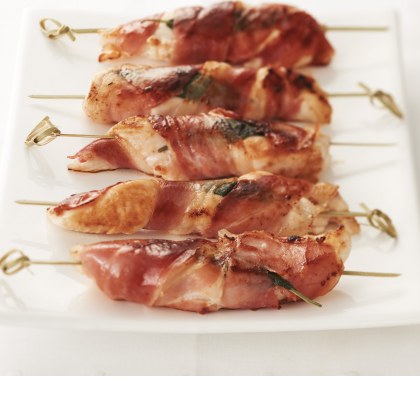 Chicken Saltimbocca skewers