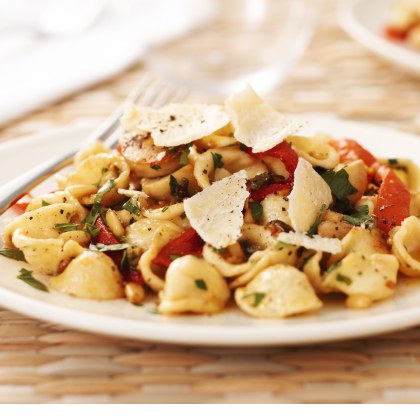 Orecchiette pasta with capsicum and caper brown butter