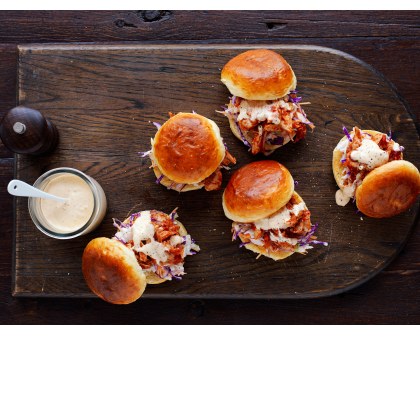 Pulled Chicken Sliders