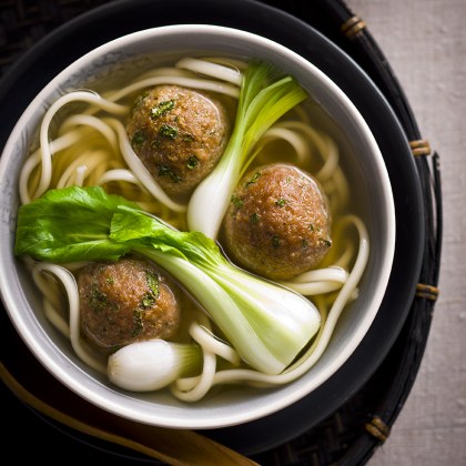 Asian Style Turkey Meatball Soup