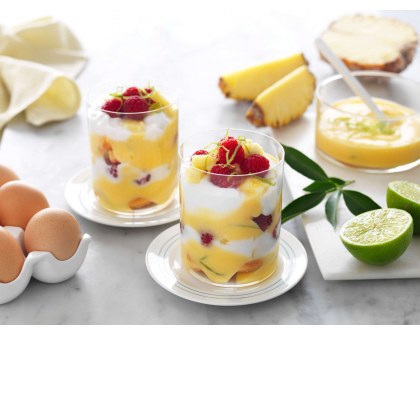 Pine Lime Curd and Coconut Yoghurt Pots