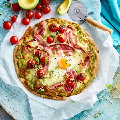 Avocado and Bacon Brekkie Pizza