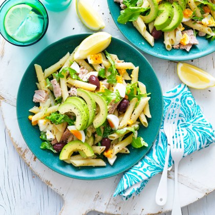 Avocado Tuna Pasta Salad