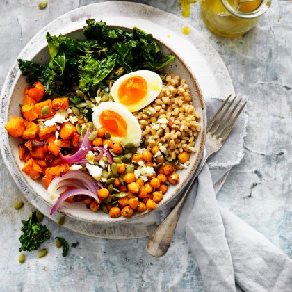 Barley Nourish Bowl with Soft-Boiled Egg