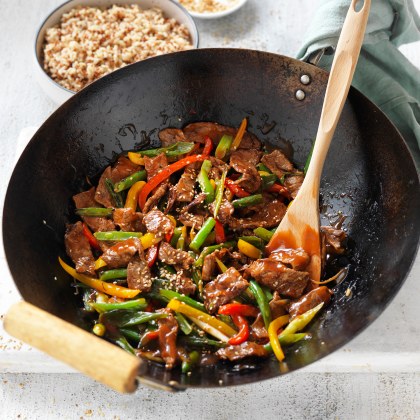Beef, ginger and bean stir-fry