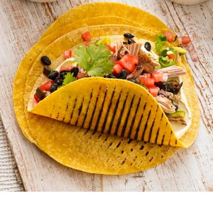 Pork Carnitas, Black Beans, Salsa