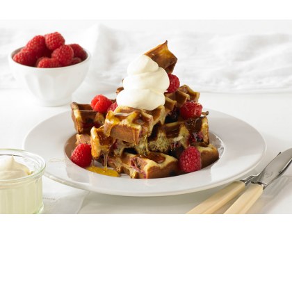 White Chocolate and Raspberry Waffle