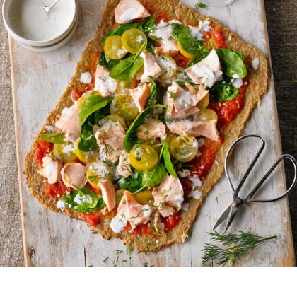 Poached Salmon & Lemon Caper Pizza