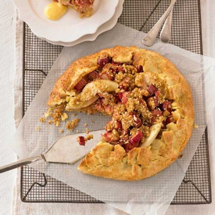 Free-Form Apple, Rhubarb and Crumble Tart