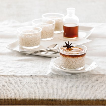 Coconut Tapioca Pudding With Star Anise Syrup