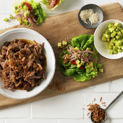 Pulled Lamb Lettuce Boats