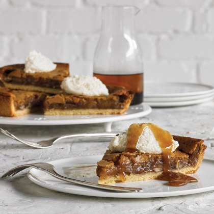 Smoked Maple Pecan Tart with Ricotta Cream