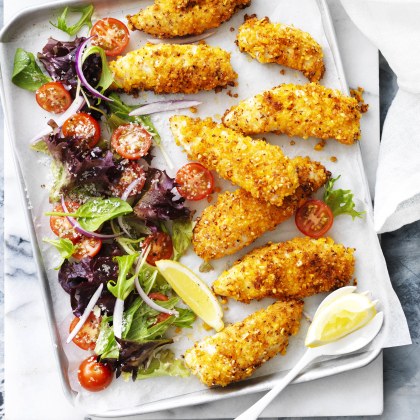 Crunchy Baked Chicken Tender Salad