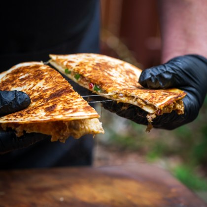 Hot & Cheesy Carolina Pork Quesadillas