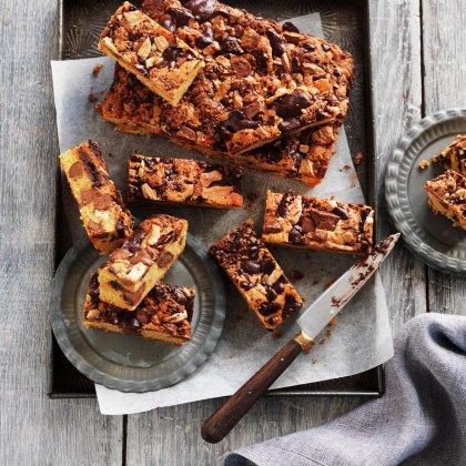 Chewy Triple Chocolate Slice