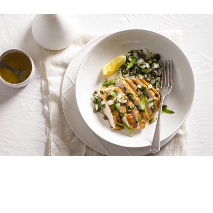 Chicken with Caper and Herb Salsa