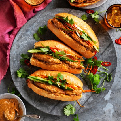 Malaysian Chicken Satay Banh Mi