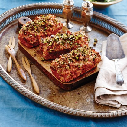 Mini Bacon, Pork and Pistachio Meatloaves