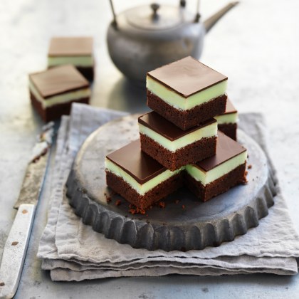 Choc-mint Brownie Slice
