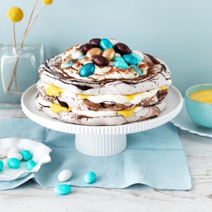 Choc-Orange Easter Pavlova