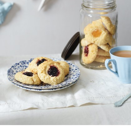 Coconut Jam Drop Cookies