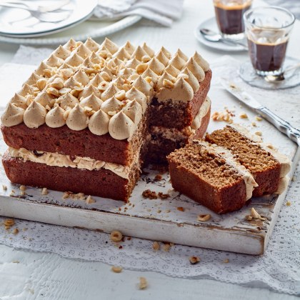 Coffee and Hazelnut Layer Cake