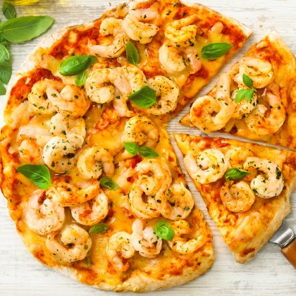 Garlic Prawn Pizza