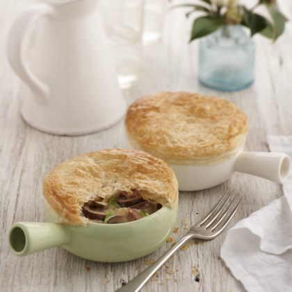 Individual Mushroom, Leek and Pancetta Pies