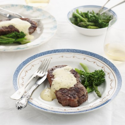 Cheesy Peppercorn Steak