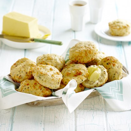 Cheesy Chive and Mustard Scones