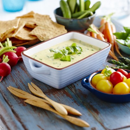 Warm Mexican Cheddar and Coriander Dip