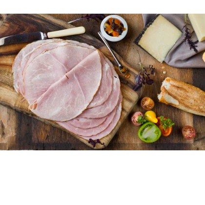English Ham and Cheese Platter with Heirloom Tomatoes and Pumpkin Marmalade