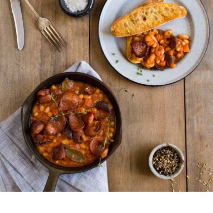 Chorizo and White Bean Ragu
