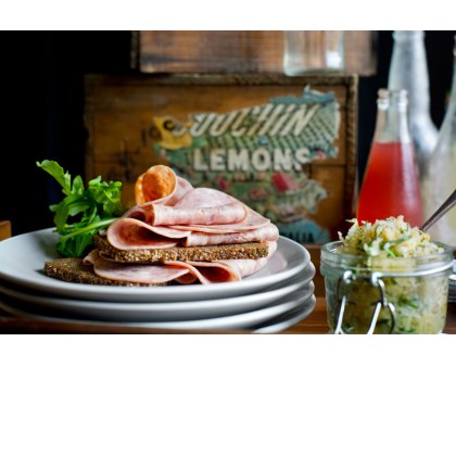 Pumpernickel with Strasburg, Sauerkraut and Dijon