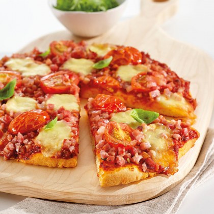 Bacon and Baby Bocconcini Pizza