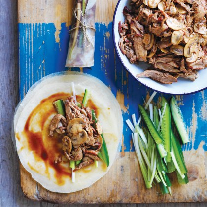 Mushroom & Duck Pancakes