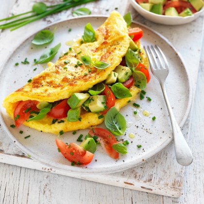 Egg and avocado flip over