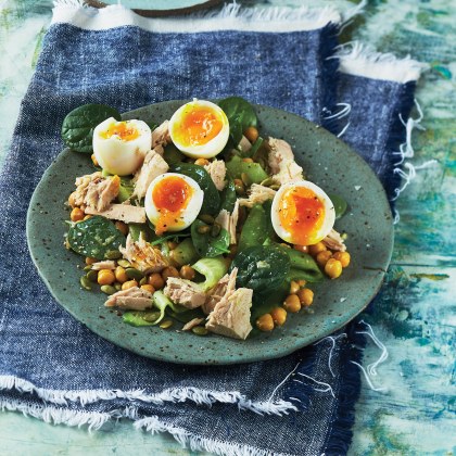 Egg, Tuna, and Chickpea Salad