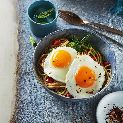 Ramen Noodles with Fried Eggs