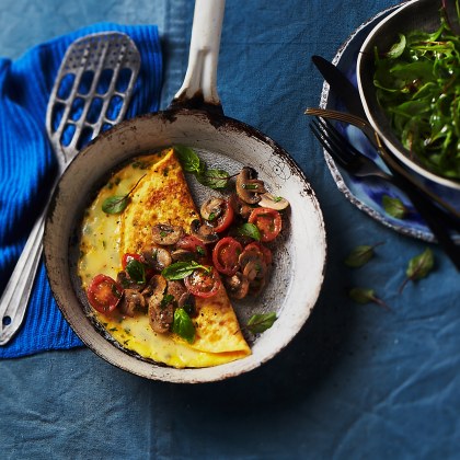 Mushroom and Tomato Omelette