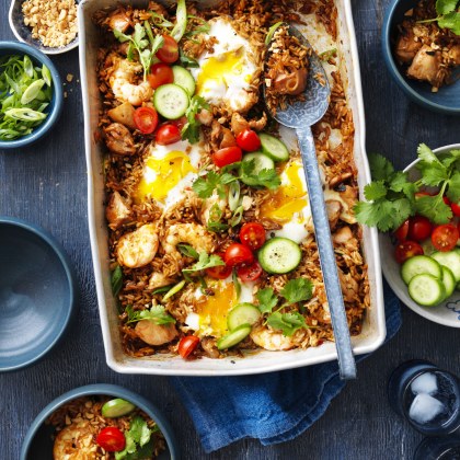 Nasi Goreng Tray Bake