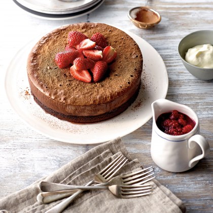 Chocolate Mudcake with Berry Sauce