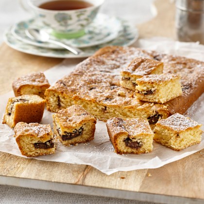 Chocolate and Coconut Slice with Crunchy Hazelnut Swirl