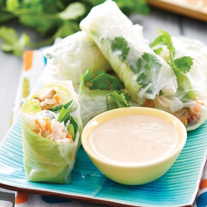 Roast Chicken Rice Paper Rolls
