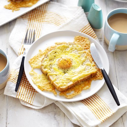 Baked Egg and Cheese Toasts
