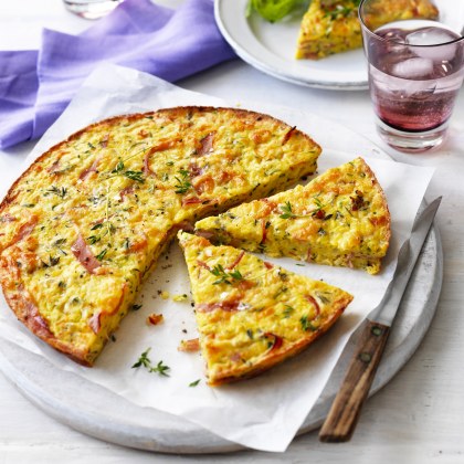 Ham and Zucchini Impossible Pie