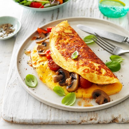 Fried Cheese Crust Omelette