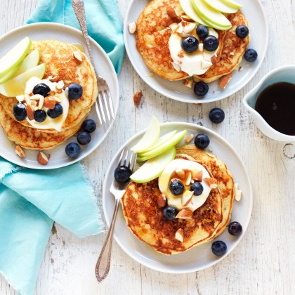 Gluten Free Apple and Almond Pancakes