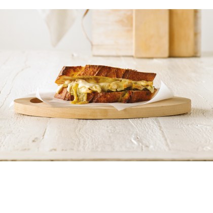 Gruyere, Chicken and Pesto Toastie